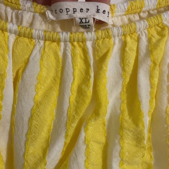 Copper key XL yellow and white striped dress - Picture 2 of 4